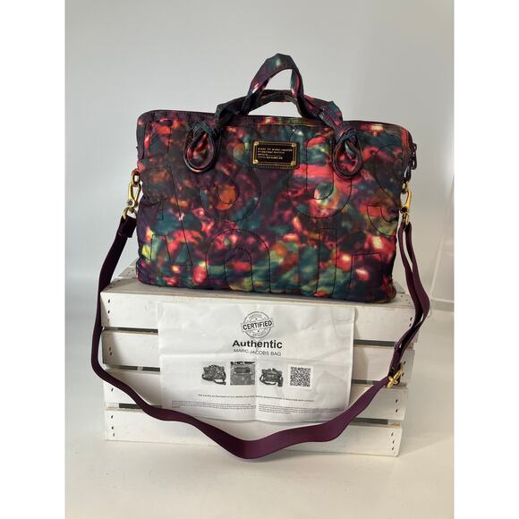 MARC BY MARC JACOBS COLORFUL QUILTED LAPTOP  CROSSBODY BAG - Picture 2 of 16